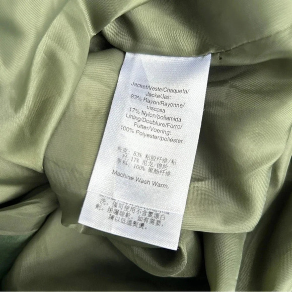 DKNY Dark Olive Roll Tab Zipper Front Lightweight Utility Jacket / Women’s Sz M - Picture 4 of 4